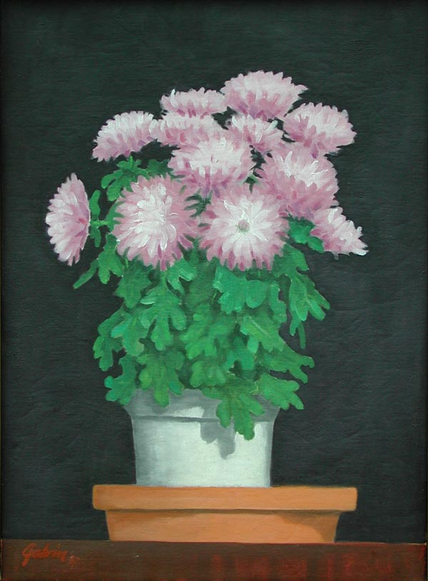 Mauve and Green on Charcoal, 1998, oil on canvas